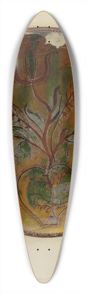 William L. Antrim - Pa. German Pie Plate 39.3 inch art pintail longboard deck