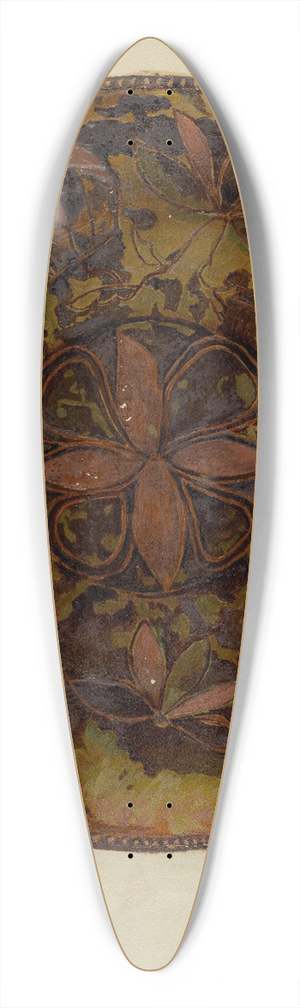 William L. Antrim - Pa. German Plate 39.3 inch art pintail longboard deck