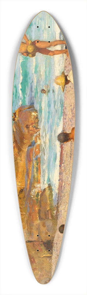 William Logsdail - Boys Bathing 39.3 inch art pintail longboard deck