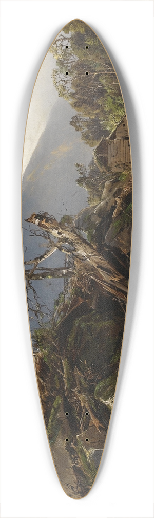 William Louis Sonntag - The Old Mill 39.3 inch art pintail longboard deck