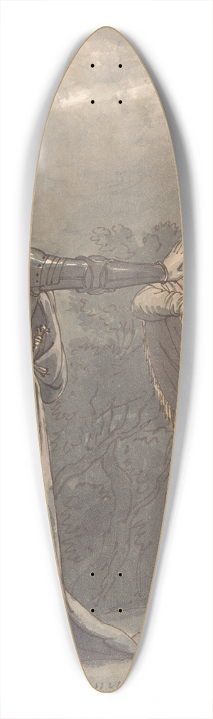 William Marshall Craig - Hamlet and the Ghost 39.3 inch art pintail longboard deck
