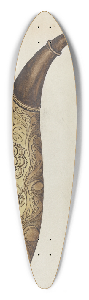 William McAuley - Powder Horn 39.3 inch art pintail longboard deck