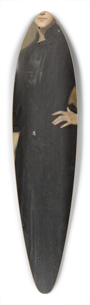 William Merritt Chase - Lady in Black 39.3 inch art pintail longboard deck