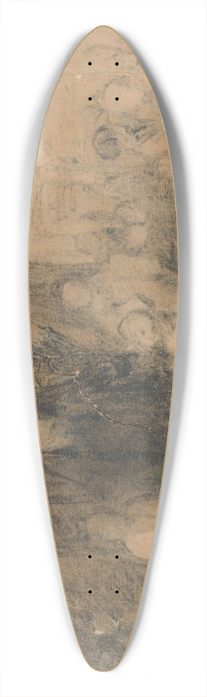 William Mulready - The Fight Interrupted. 39.3 inch art pintail longboard deck