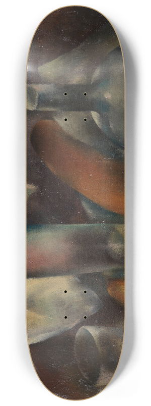 Hanns Bolz - Stillleben mit Flaschen und Baguettes 8.25 inch art skate deck