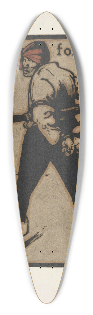 William Nicholson - R is Robber 39.3 inch art pintail longboard deck