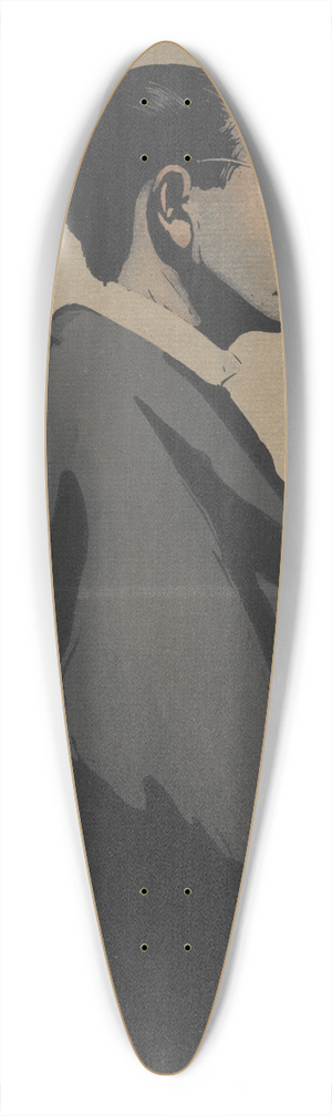 William Nicholson - Rudyard Kipling 39.3 inch art pintail longboard deck