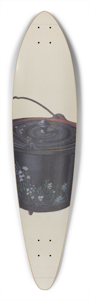 William O. Fletcher - Childs Toy Iron Kettle 39.3 inch art pintail longboard deck