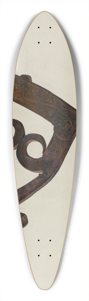 William O. Fletcher - Iron Trivet 39.3 inch art pintail longboard deck