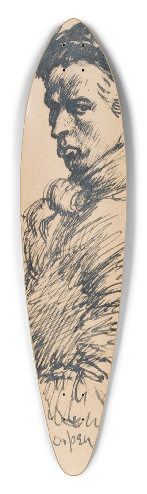 William Orpen - Self-Portrait 39.3 inch art pintail longboard deck