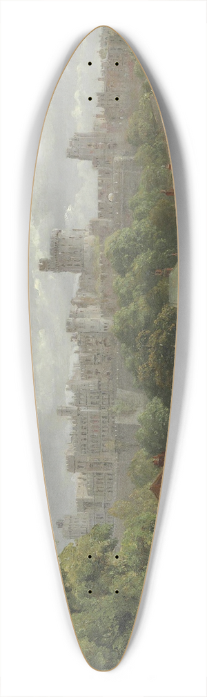 William Parrott - Windsor Castle From The Thames 39.3 inch art pintail longboard deck