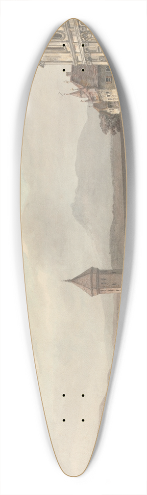 William Pars - A View at Lucerne 39.3 inch art pintail longboard deck