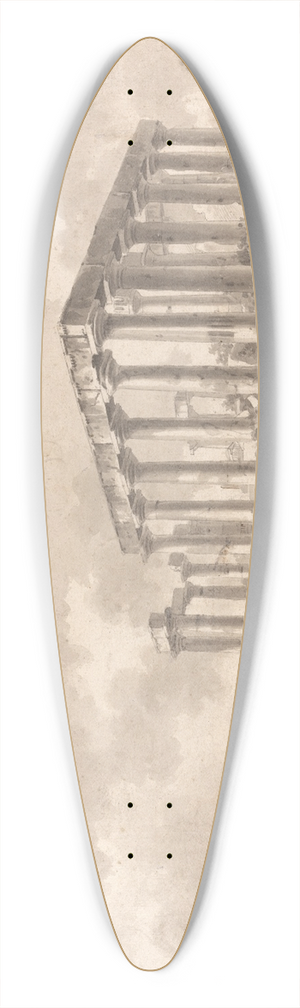 William Pars - Temple of Jupiter Panhellenios at Aegina 39.3 inch art pintail longboard deck