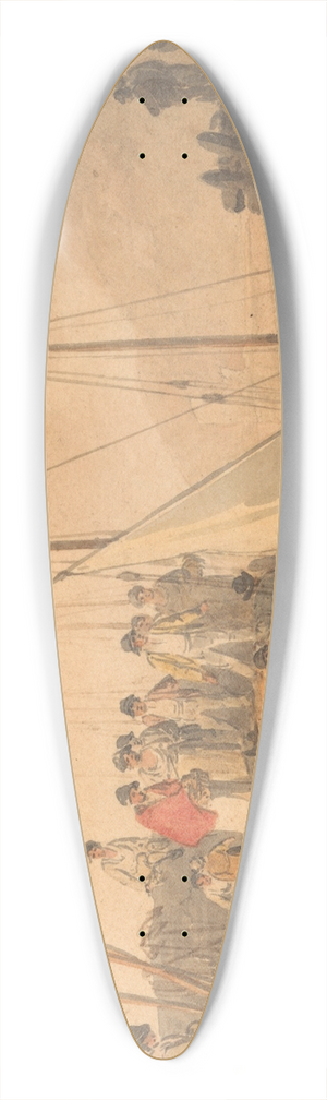 William Payne - Torquay 39.3 inch art pintail longboard deck