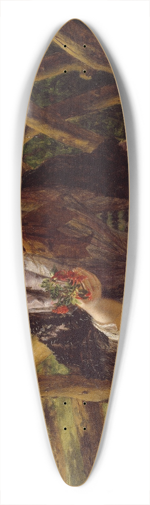 William Powell Frith - Garden Flowers (Making A Posy) 39.3 inch art pintail longboard deck