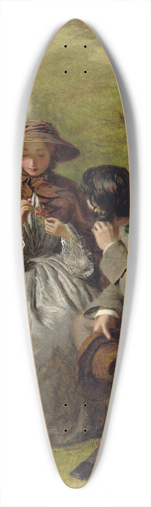 William Powell Frith - The Lovers 39.3 inch art pintail longboard deck