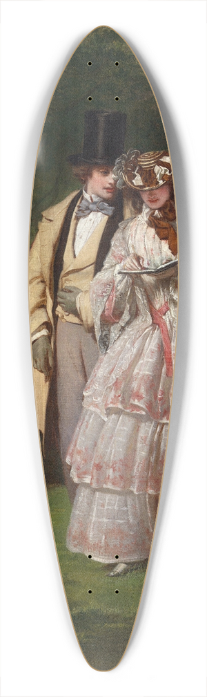 William Powell Frith - The Two Central Figures in Derby Day 39.3 inch art pintail longboard deck