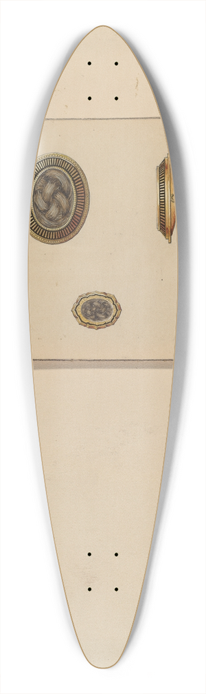William P. Shearwood - Hair Brooch and Ring 39.3 inch art pintail longboard deck