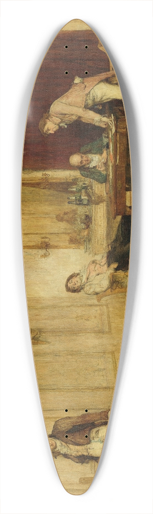 William Quiller Orchardson - Hard Hit 39.3 inch art pintail longboard deck
