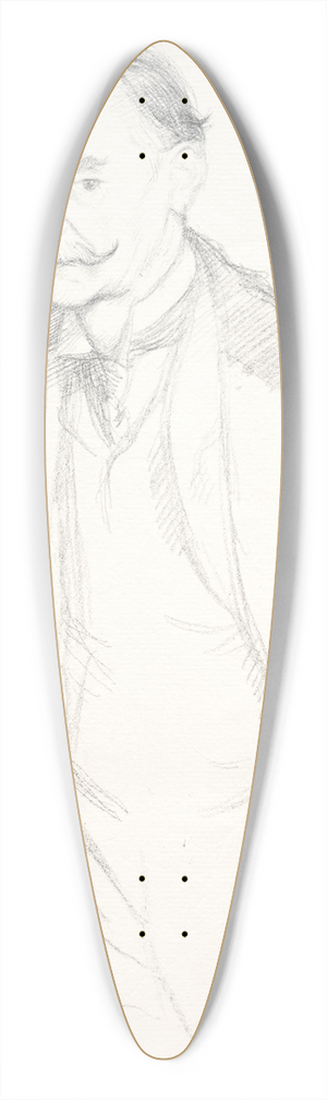 William Rothenstein - Thomas Hardy 39.3 inch art pintail longboard deck