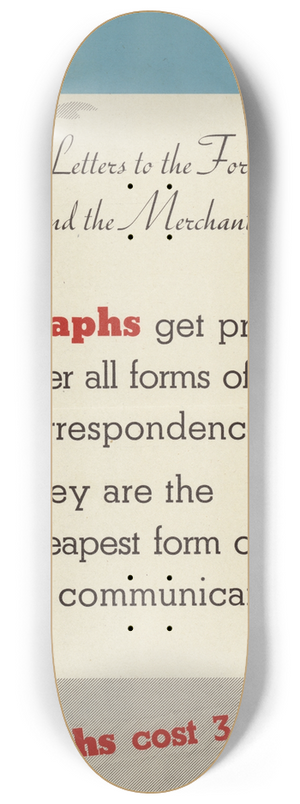 Hans Arnold Rothholz - Letters to the Forces and the Merchant Navy 8.25 inch art skate deck