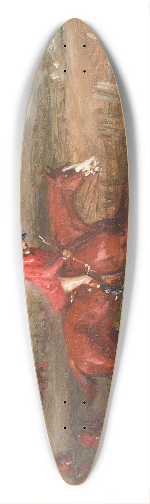 William Shayer - Jumping a ditch 39.3 inch art pintail longboard deck