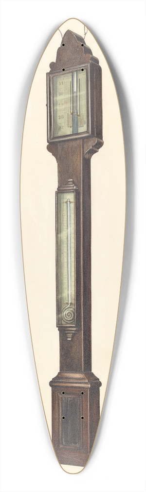 William Spiecker - Barometer 39.3 inch art pintail longboard deck