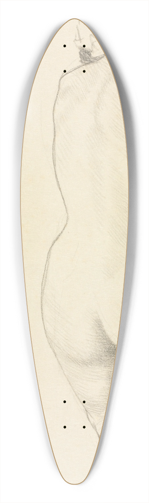 William Strang - Reclining Nude 39.3 inch art pintail longboard deck