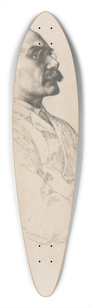 William Strang - Sir Rudyard Kipling 39.3 inch art pintail longboard deck