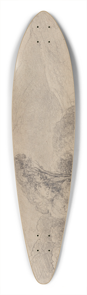 William Swainson - Waikanae Valley and river 39.3 inch art pintail longboard deck