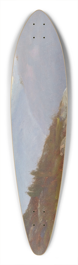 William Trost Richards - Looking Westward, Norway (Lake Scene). 39.3 inch art pintail longboard deck