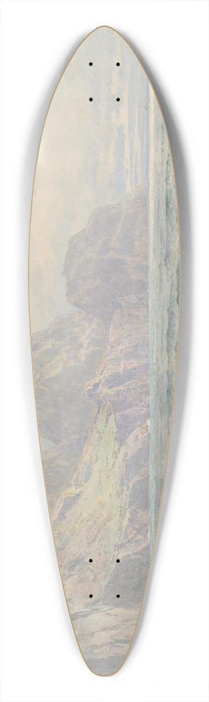 William Trost Richards - RockyCoastline 39.3 inch art pintail longboard deck