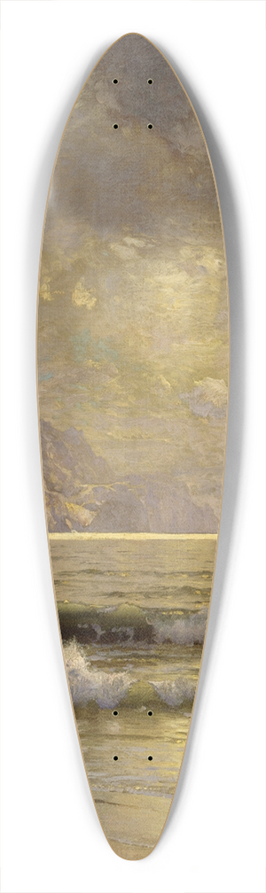 William Trost Richards - Seascape 39.3 inch art pintail longboard deck