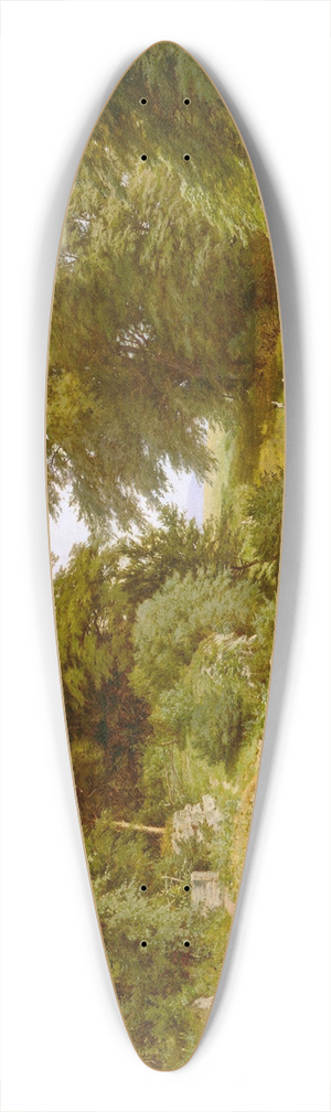 William Trost Richards - Woodland Brook 39.3 inch art pintail longboard deck