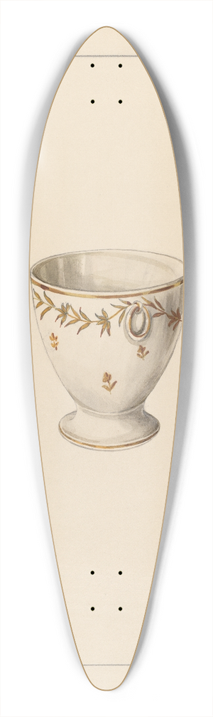 William Vergani - Egg Cup 39.3 inch art pintail longboard deck