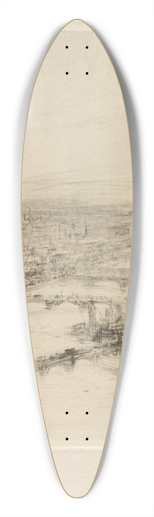 William Walcot - London 39.3 inch art pintail longboard deck