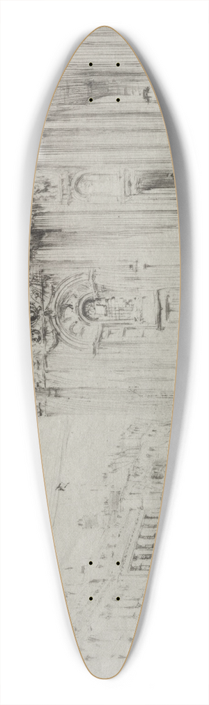 William Walcot - St. Pauls, London 39.3 inch art pintail longboard deck