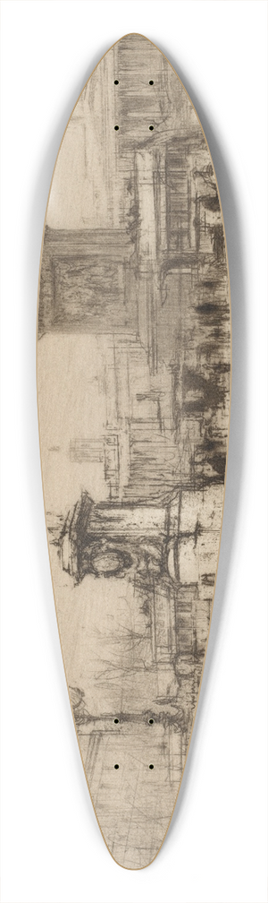 William Walcot - Trafalgar Square 39.3 inch art pintail longboard deck
