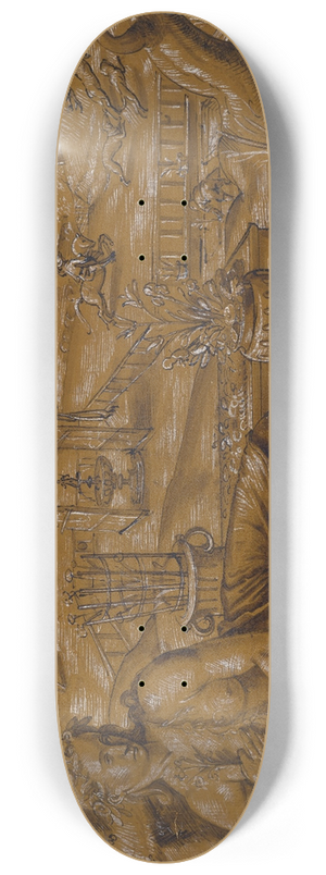 Hans Bock the Elder - Allegory of Spring 8.25 inch art skate deck