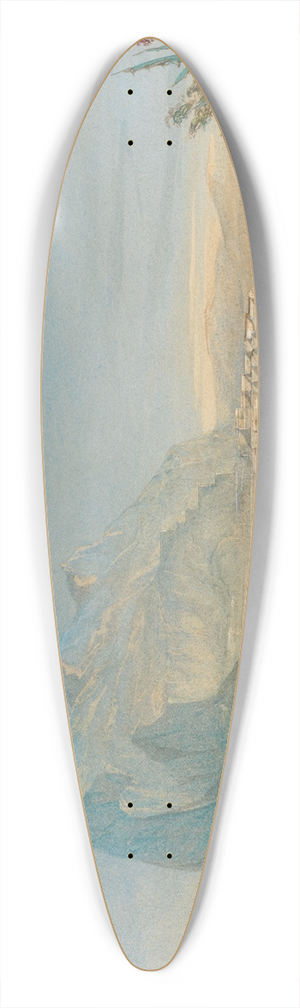 William Wyld - View of Gibraltar 39.3 inch art pintail longboard deck