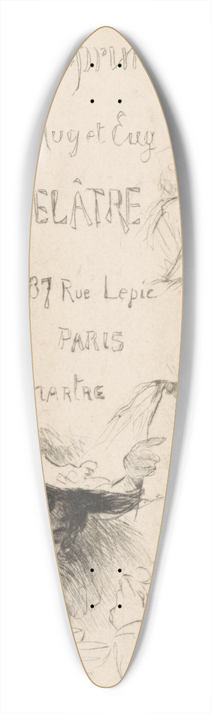 Willibald Wolf Rudinoff - Visitekaartje van drukker Eugne Deltre te Parijs 39.3 inch art pintail longboard deck