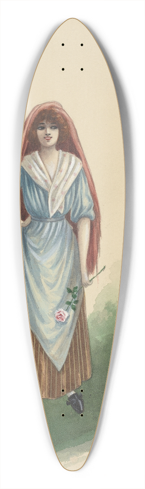 Will R. Barnes - 14-Lady Moya Fitzpatrick-Act III 39.3 inch art pintail longboard deck