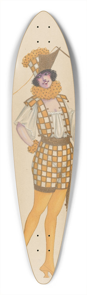 Will R. Barnes - 1-Orange-Boys 39.3 inch art pintail longboard deck
