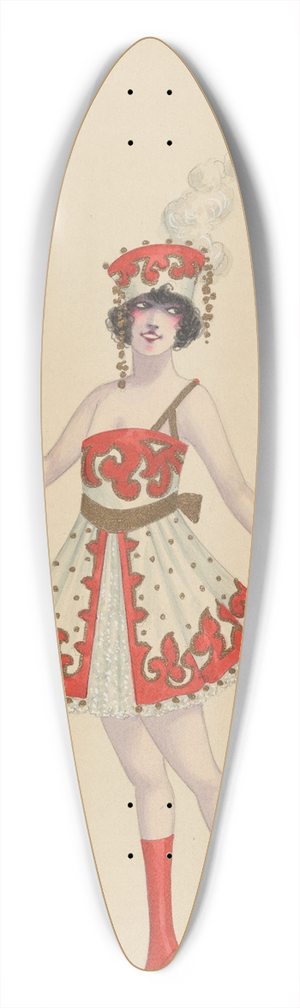 Will R. Barnes - 45-Girl 39.3 inch art pintail longboard deck