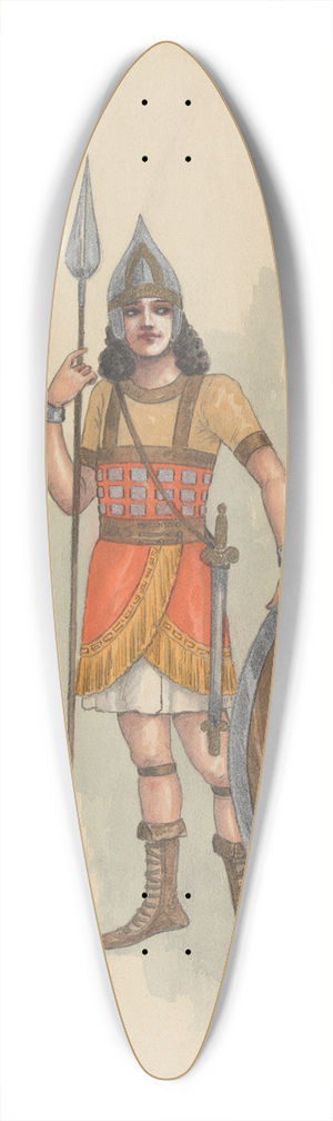 Will R. Barnes - 48 Babylonian Soldiers 39.3 inch art pintail longboard deck