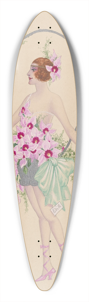 Will R. Barnes - 6-Orchids 39.3 inch art pintail longboard deck