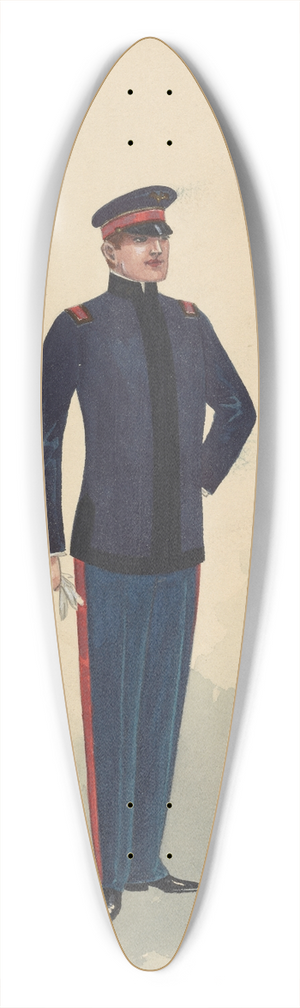 Will R. Barnes - 8 Army-Act III 39.3 inch art pintail longboard deck