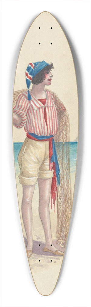 Will R. Barnes - A13-Fisher Boys-Act III 39.3 inch art pintail longboard deck
