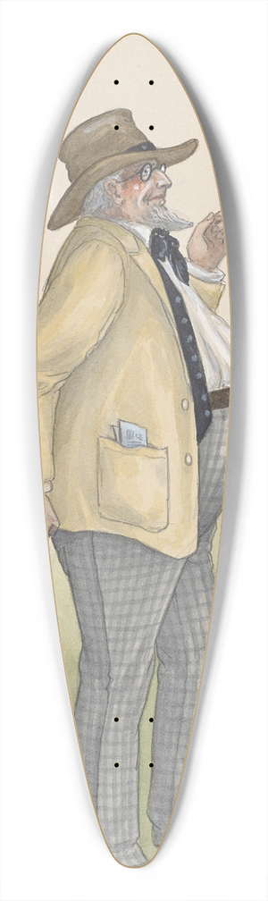 Will R. Barnes - A Citizen 39.3 inch art pintail longboard deck