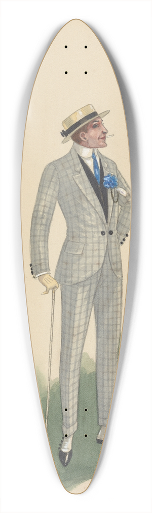 Will R. Barnes - Act II-Phyxit 39.3 inch art pintail longboard deck